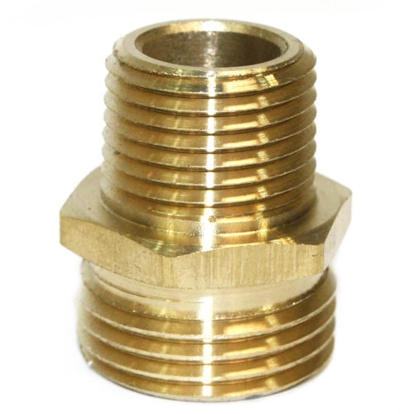 Interstate Pneumatics 3/4 Inch GHT Male x 1/2 Inch Male NPT Hose Fitting FGM018 - main